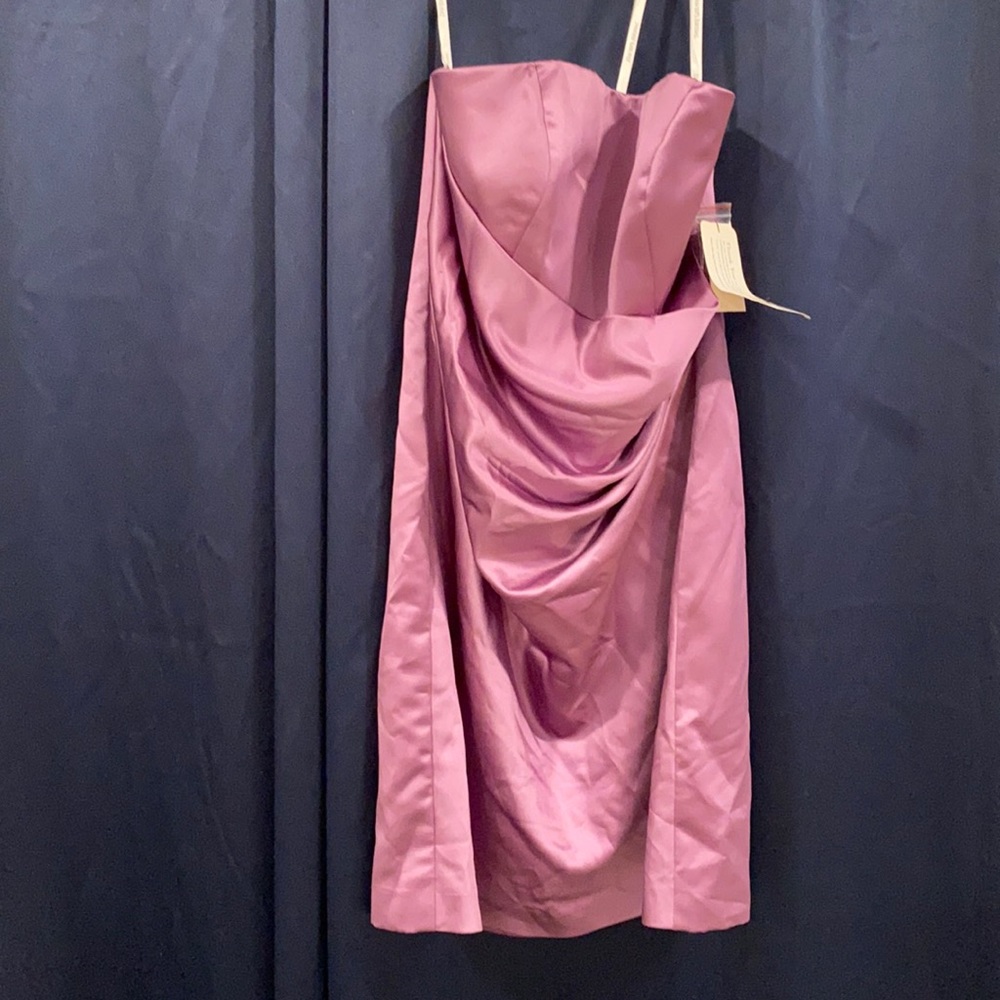 David’s bridal strapless satin dress NWT size 16